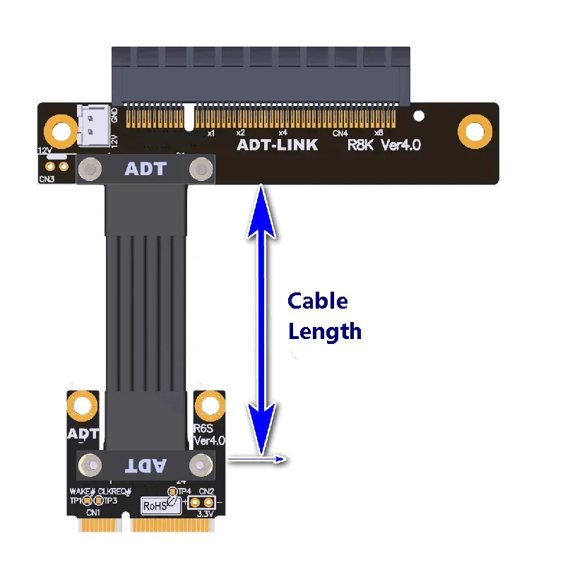 Mini Pcie To PCIE X8 Wireless Network Card Adapter Extension Cable MPCIE MINIPCIE Support PCIE4.0 8X mPCIe WAN WiFi