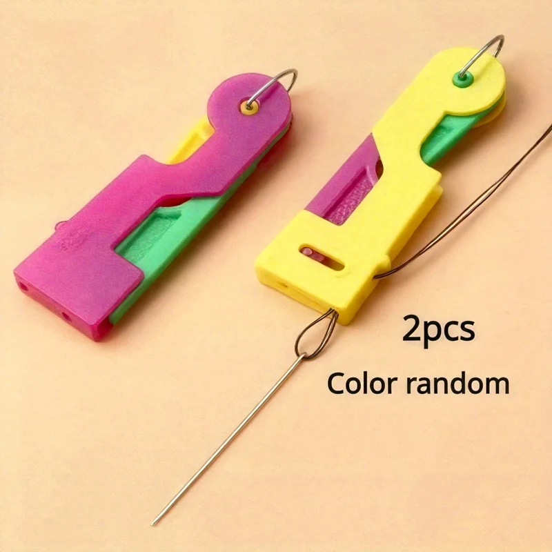 

2pcs Automatic Needle Threader Tool - One-Touch Operation,for Seniors & Visually - Quick Threading, Ideal Gift for & Low Vision