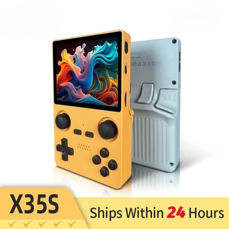 X35S ريترو 3.5 بوصة شاشة 640 MIPI x480 وحدة تحكم بجهاز لعب محمول PS نظام مفتوح المصدر RK3566 هدايا أطفال رخيصة لعبة اللعب #1
