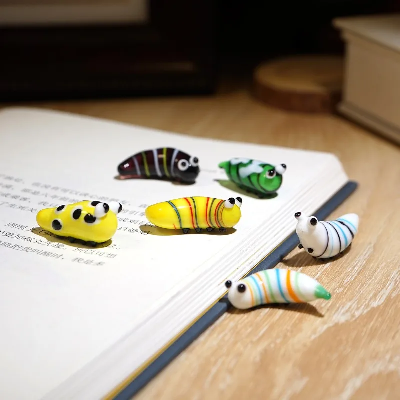 Butterfly Project Handmade Colored Glaze Craft Colorful Caterpillar Ornament Figurines Glass Desk Fun Decor Unique Home Decor