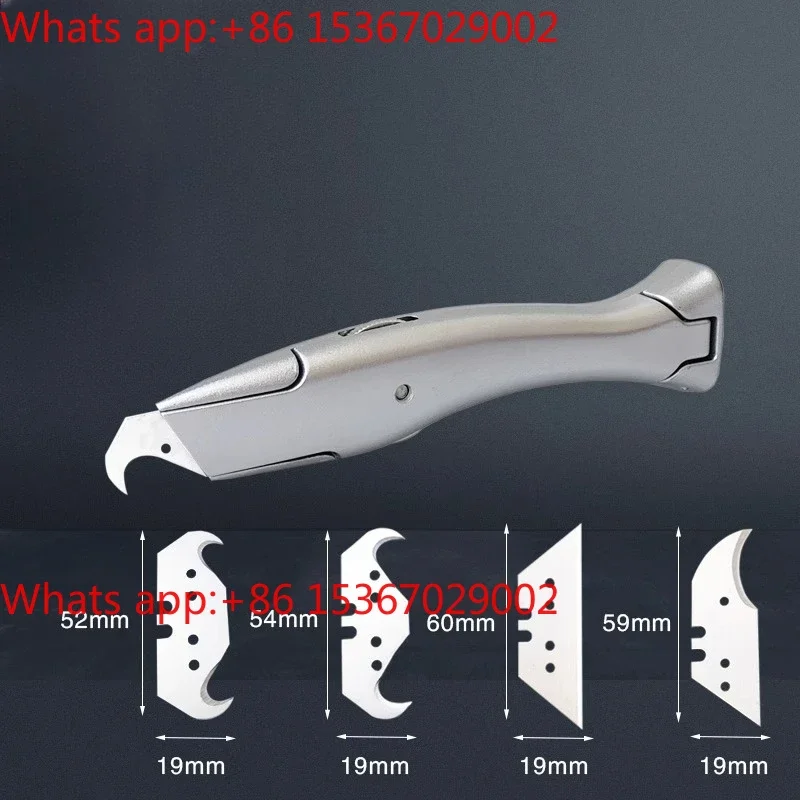 Tip angle below 60 °, blade length 3cm, handle length 16cm, dolphin knife, carpet cutter, horn hook knife alloy