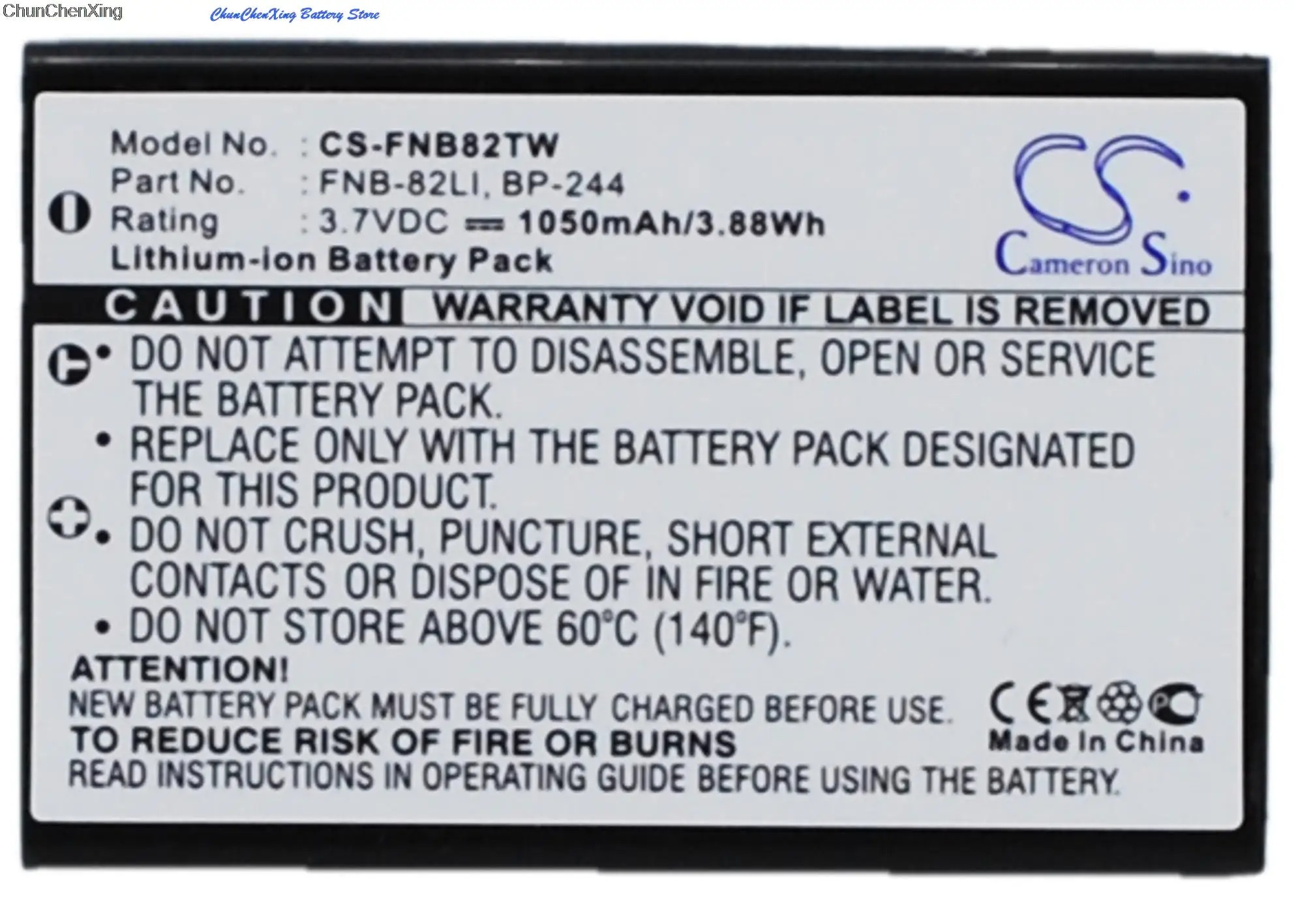 Cameron Sino 1050mAh Battery MLB-1000 for SystemGear MET-1000, MET-1000-101-00, FNB-82LI For YAESU VX-1,VX-2, VX-2E, VX-2R, VX-3