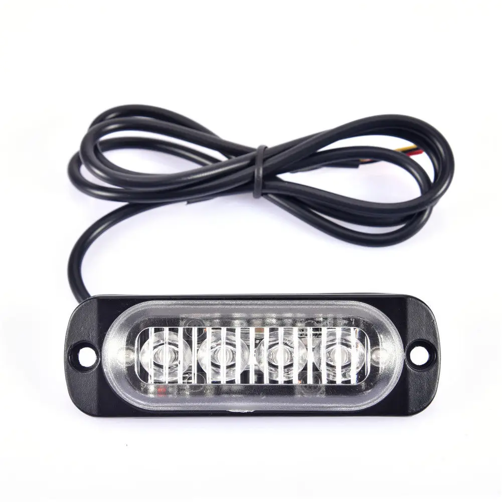 Luz estroboscópica intermitente de emergencia para coche y camión, marcador lateral verde, 12v/24v, 4 lámparas led