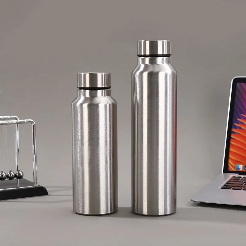 25oz/34oz Stainless Steel Water Bottle Large Capacity Sports Travel Leakproof Screw Lid Reusable BPA Free Gym Office Streamlined