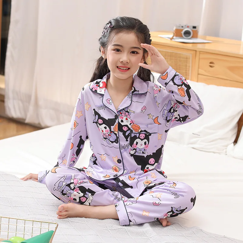 Y2k Children Clothing T-shirt and Pants Korean Version New Children Spring and Autumn Children Clothing Long Sleeves Pajama Set