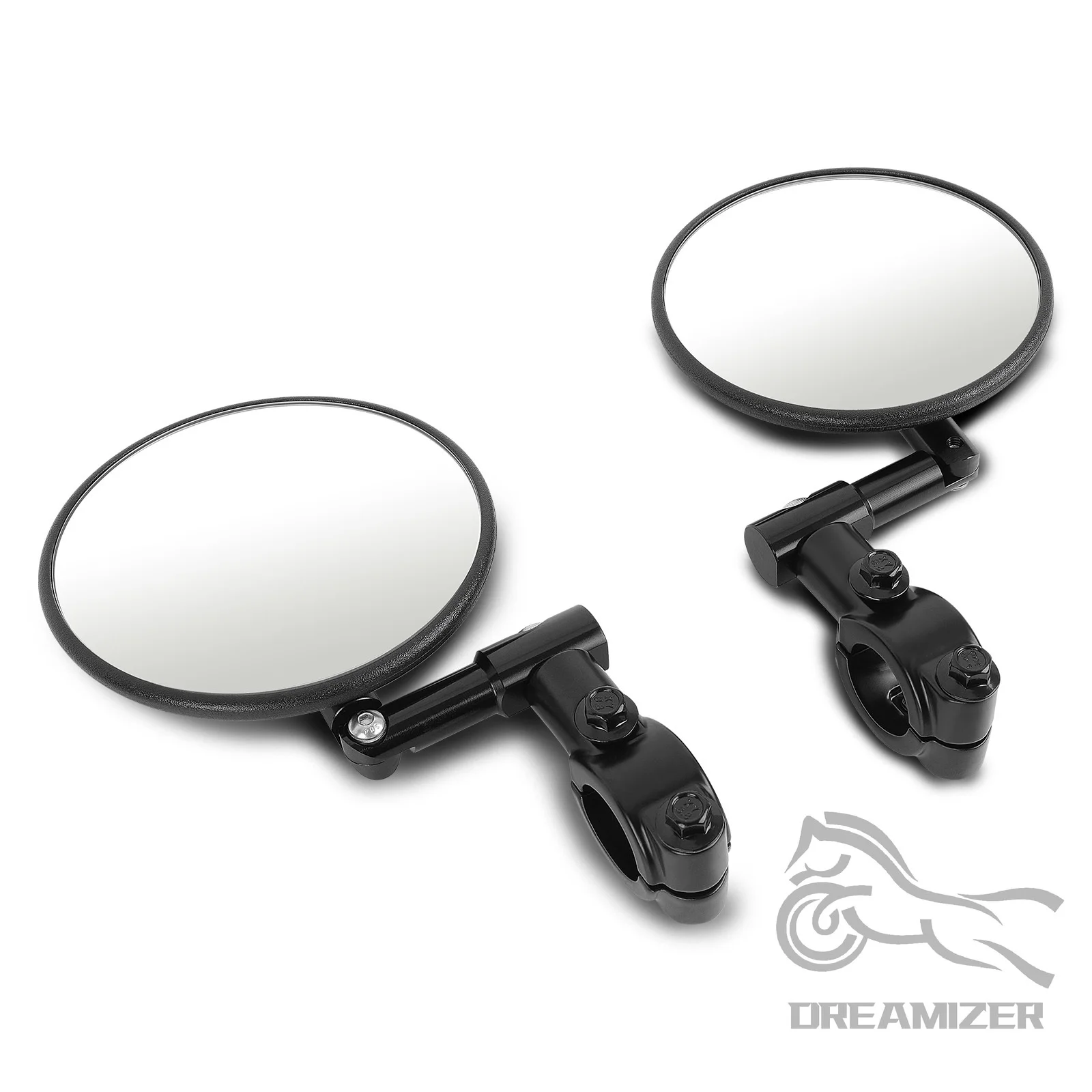 CNC Aluminum Bar End  Motorcycle Rear View Mirror For 22mm Handlebar For Motorcycle E-bike Scooters ATV UTV