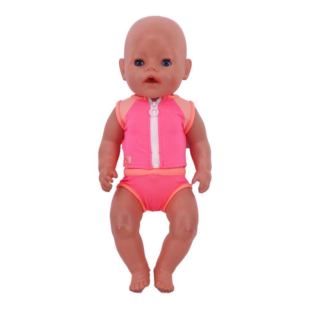 Ensemble de vêtements de poupée série plage, accessoires pour bébé, tenue décontractée, adaptée au bébé Reborn de 43 cm, poupée américaine de 18 pouces pour fille, génération