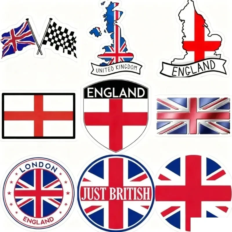 Inglaterra grã-bretanha londres bandeira mapa emblema adesivos motocicleta acessórios para portátil campista carro caminhão capacete bicicleta mesa de
