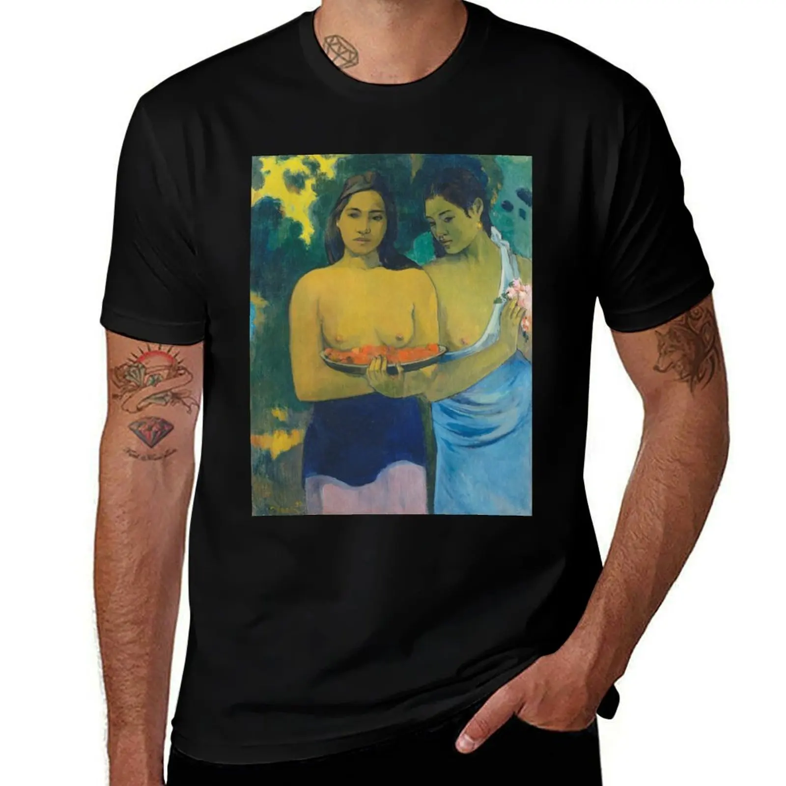 

HD Two tahitian, by Paul Gauguin HIGH DEFINITION T-Shirt blue archive plain baggy shirts tshirts personalised clothes for men