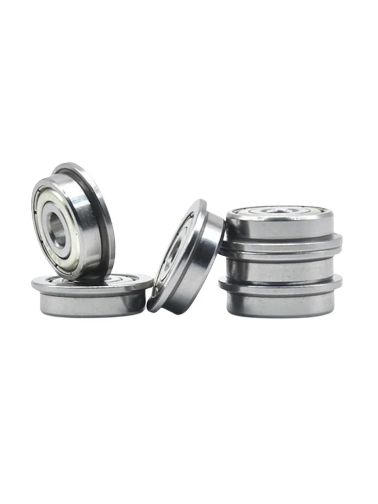 100pcs F6001ZZ Flanged deep groove ball bearing F6001 F6001Z miniature shielded cover flange ball bearings 12x28x8 mm