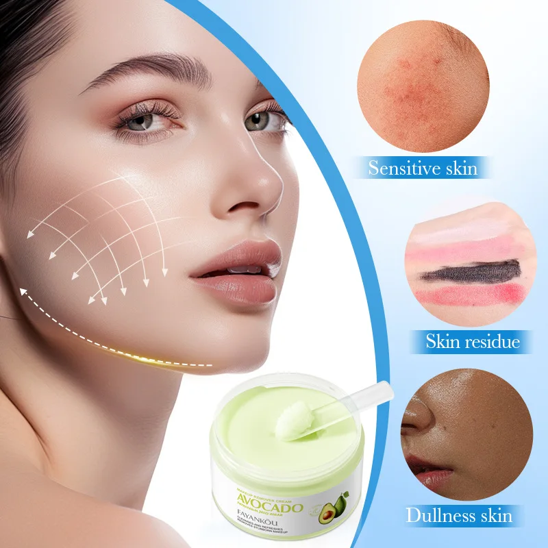 Avocado Makeup Remover Cleansing Balm Moisturizing Creamy Gentle Unirritating Face Cleansing Makeup Remover Cream Cosmetics