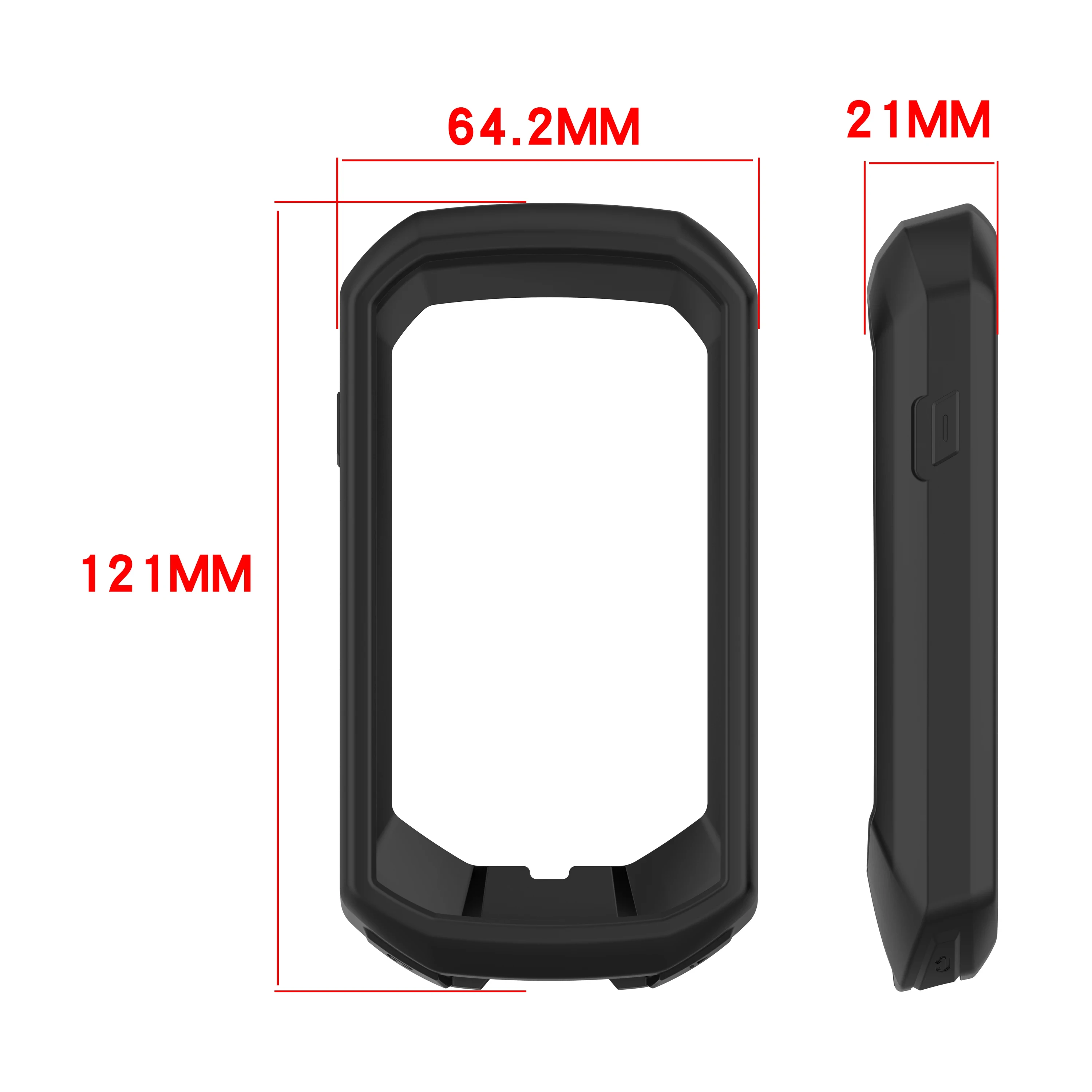 Silicone Protect Case Skin + Clear TPU Shield Film LCD Screen Protector for Garmin Edge 1050 image 2