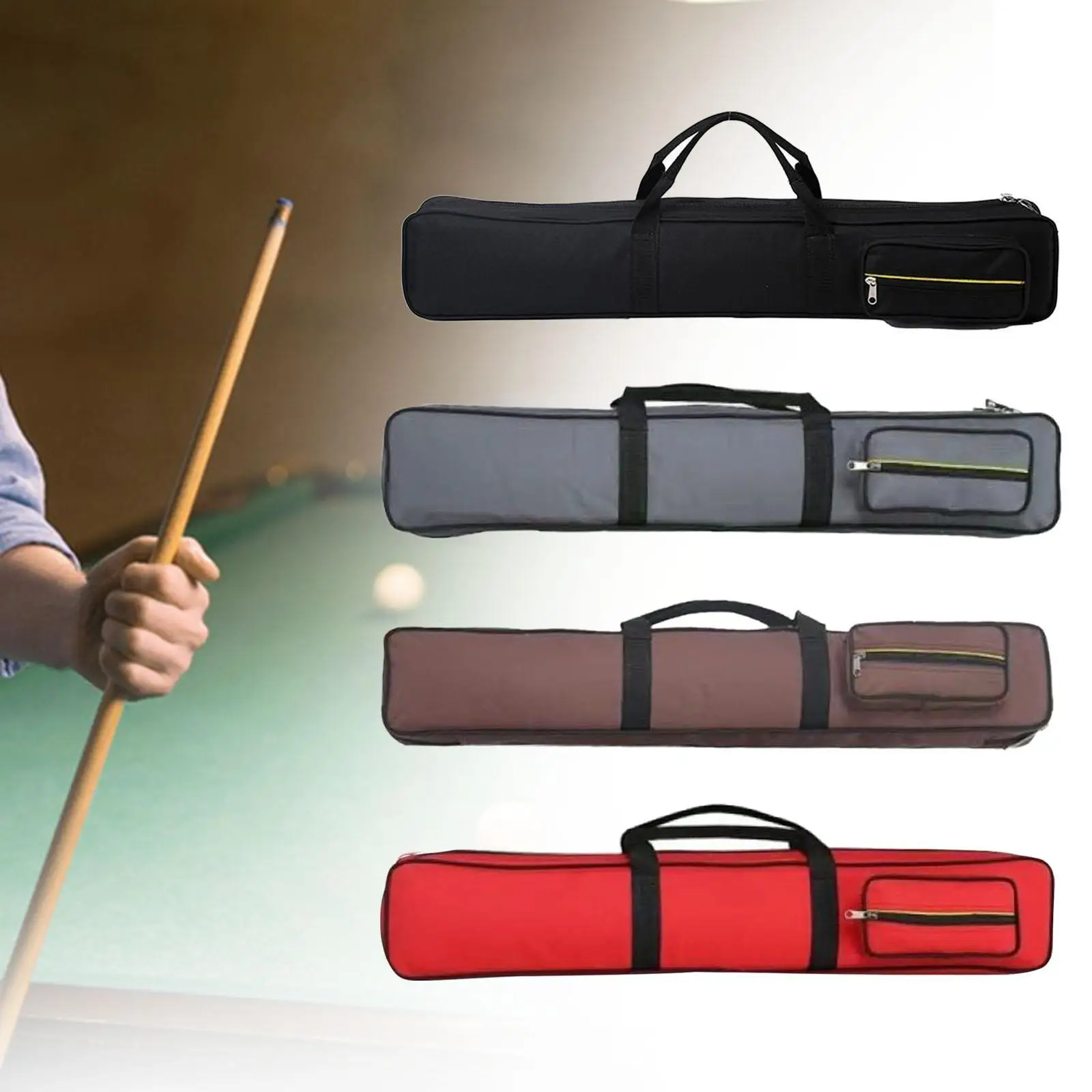 

Billiards Pool Case Practical Carrier Container Protector 1/2 Cue Case Billiards Supplies Billiard Pool Cue Bag Pool Cue Pouch