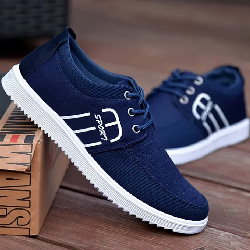 

New Casual Canvas Shoes for Men Lightweight Sports Breathable Shoes Men's Classic Vulcanized Shoes Fashion Lace Up Footwear 2023