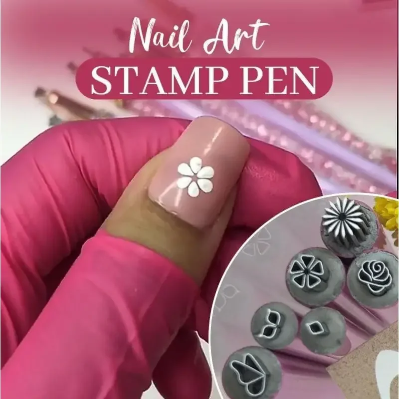 4/6/10 Stück Nail Art Stempelstift-Set, einfache DIY-Maniküre-Werkzeuge mit Punktier- und Graffiti-Designs, Nagelstempel-Set für Frauen und Mädchen