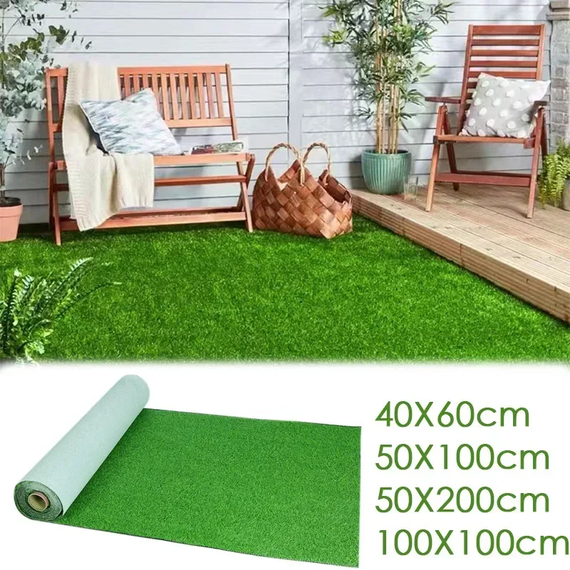 High Quality Artificial Turfing Indoor Synthetic Grass Lawn Mat Doorway Balcony Garden Decor Turf Fake Soft Green Grass Rug