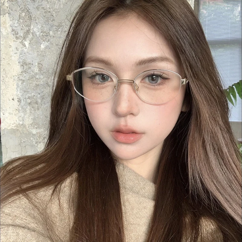 DDDLONG جولة β التيتانيوم النظارات وصفة طبية النظارات الإطار للرجال النساء عدسة بصرية يمكن استبدال النظارات D691 #3