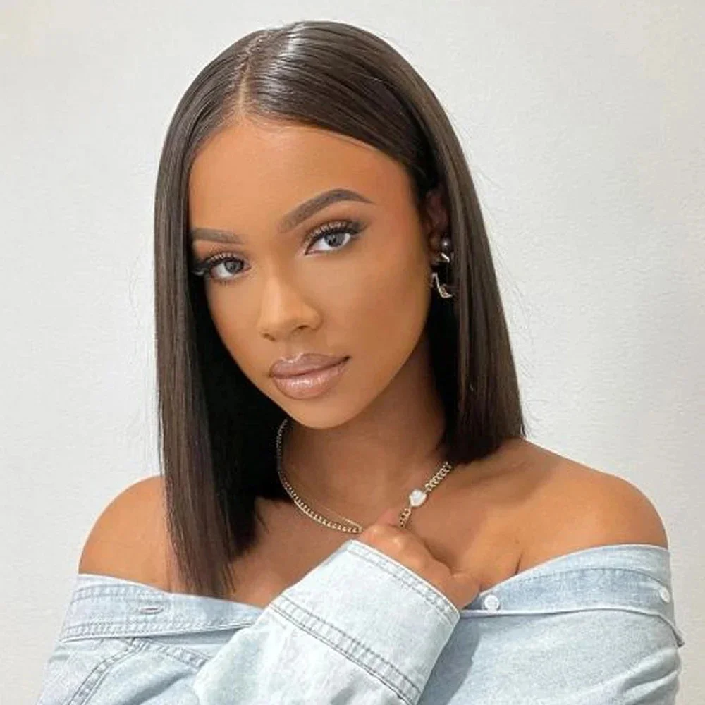 Transparent Lace Bob Wig Shorts Lace Front Strait Bob Wig 13x4 HD Wig 4x4 Double Wig human hair re Plucked Lace close Wig Virgin Bob Wig