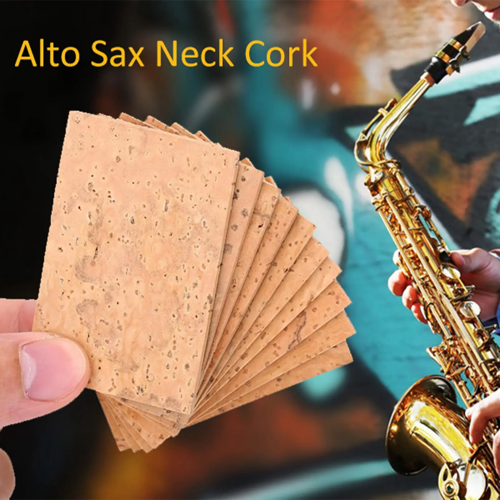 Saxophone Cork,5/10PCS Set Universal Saxophone Sax Neck Joint Cork Sheet Instrument Accessories
