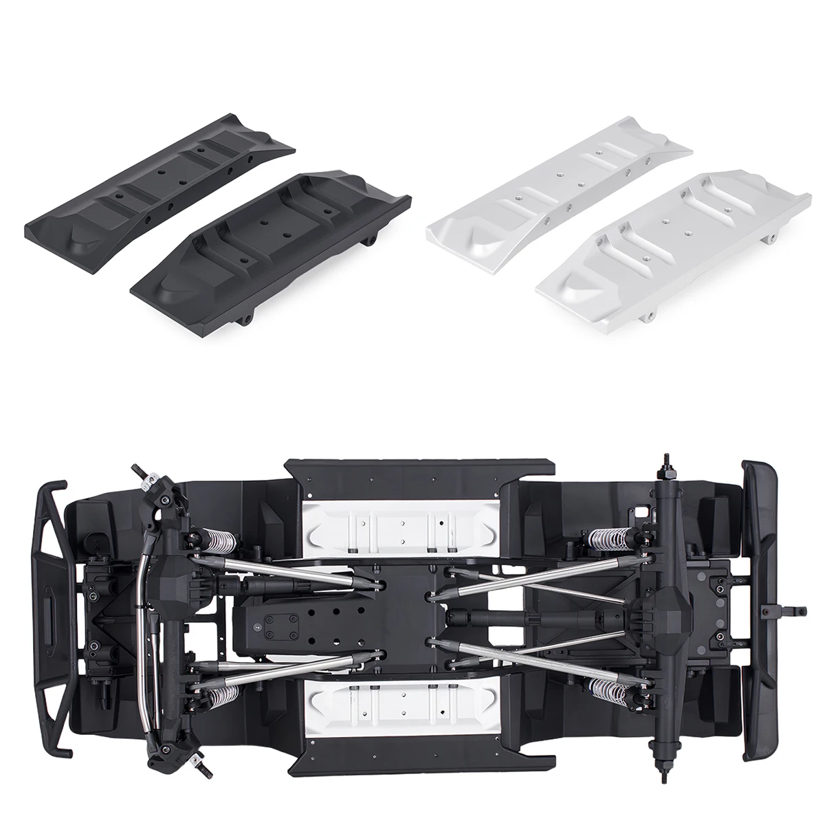 Aluminum Side Steps Rock Sliders for Vanquish VS4-10 Phoenix 1/10 RC Crawler – CNC Machined Upgrade Parts