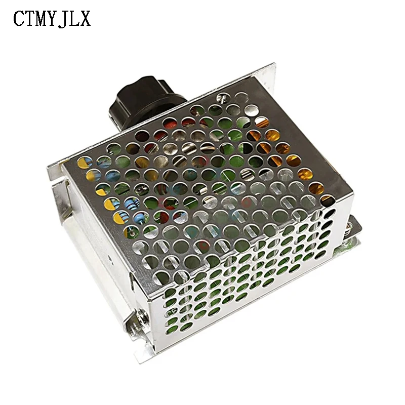 4000W AC 220V SCR Voltage Regulator Dimmer Motor Speed Controller Module Adjustable Potentiometer With Aluminum Case