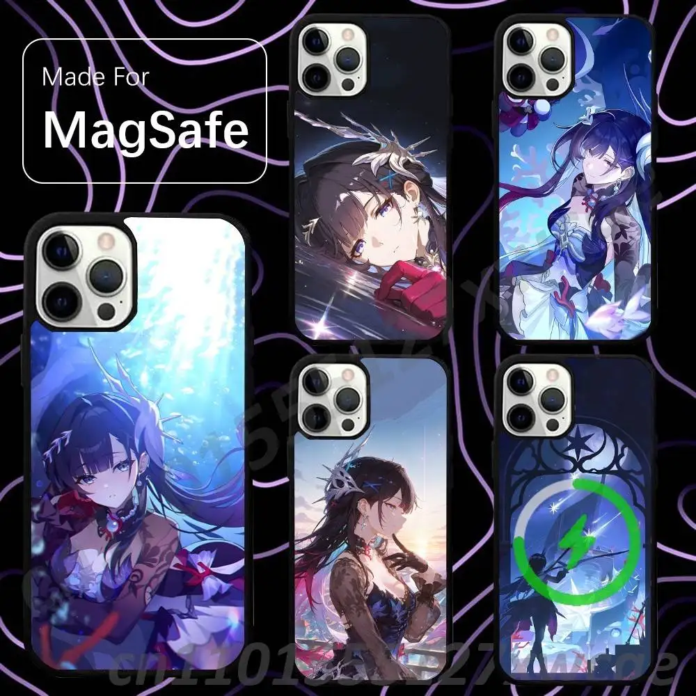 Hysilens Honkai Star Rail HSR For Magsafe Wireless Charger Case For iPhone 15,16,17,13,14,11,12,Pro,Max,Plus,E,Air,Mini Cover
