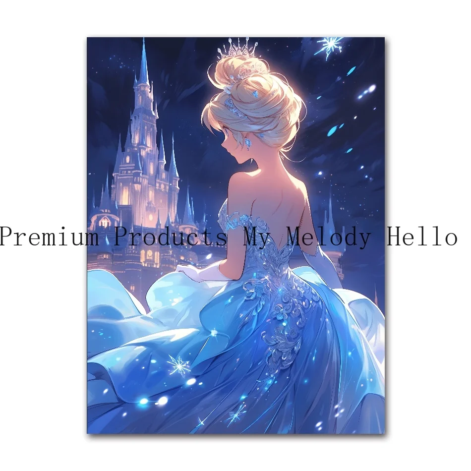 Cartoon Disney Princess Poster Figure Sleeping Beauty Elsa Canvas Painting Art Picture Mural Wall Prints Kids Room Decor Gift