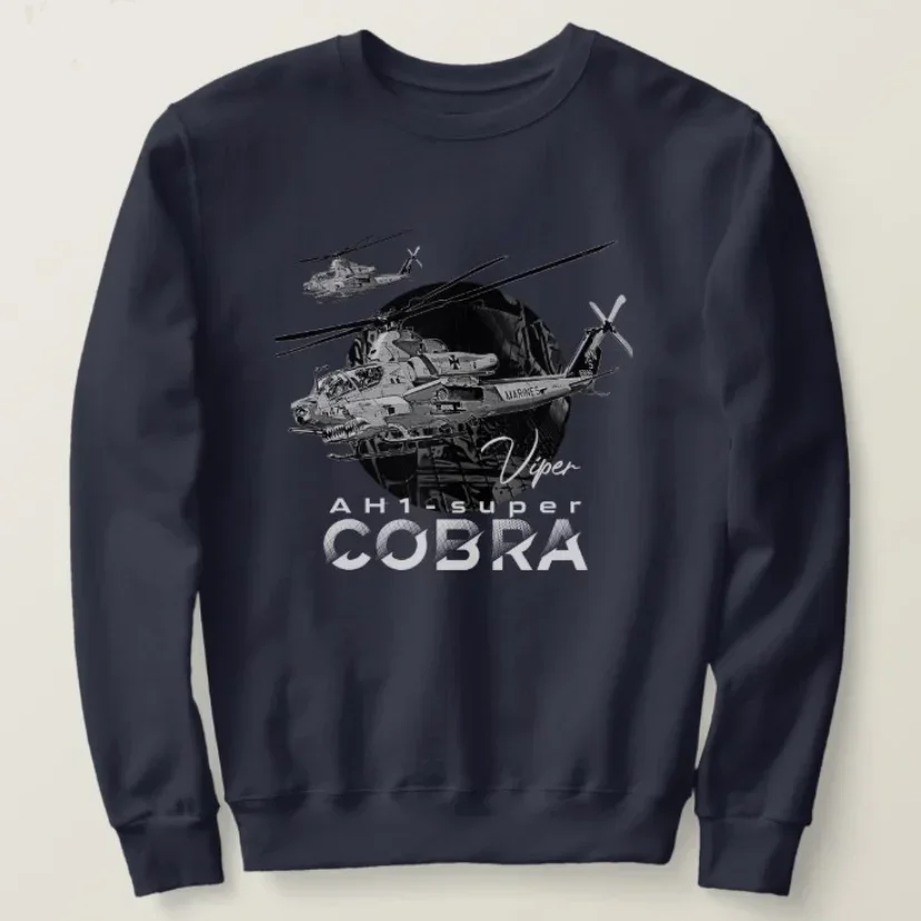 Deutsche Marine Bundeswehr AH-1 Super Cobra Attack Helicopter Sweatshirts New 100% Cotton Comfortable Casual Mens Clothes Top