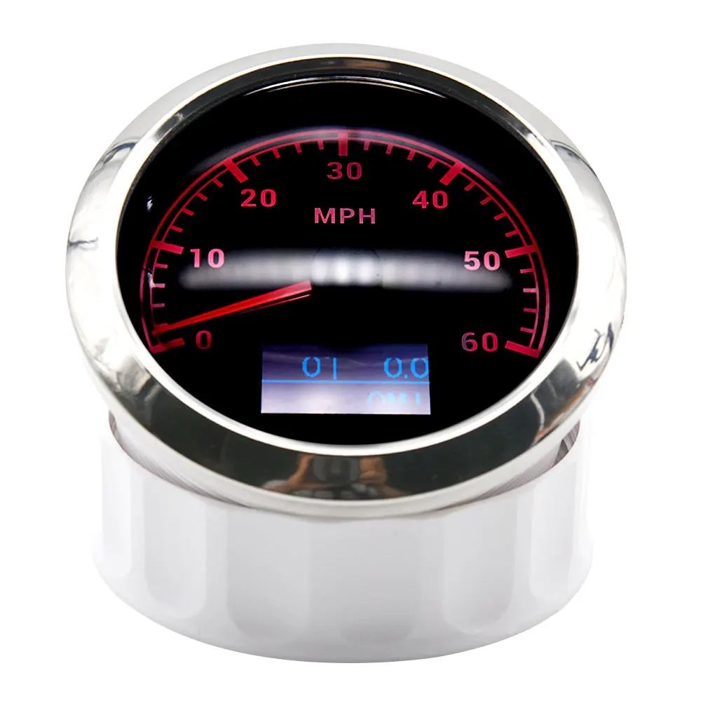 85MM 60/120MPH GPS Speedometer With GPS Antenna 7 Color Light Digital Odometer With COG Trip Mileage For 12V 24V Car Boat Marine