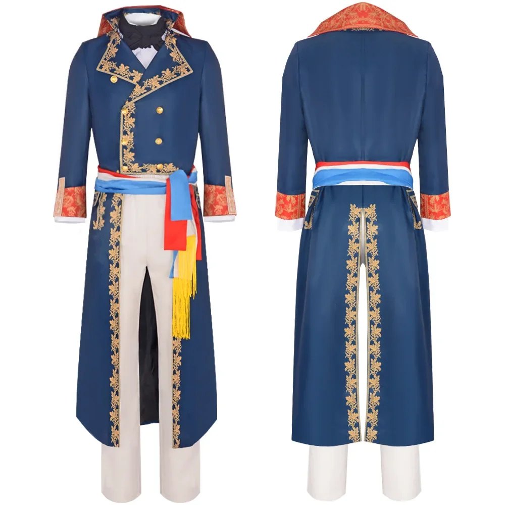 Costume de Cosplay Médiéval de Napoléon pour Homme, Uniforme Militaire Vintage Bonaparte, Smoking dérivd'Halloween, MasTim ade Trempé, Nouvelle Collection