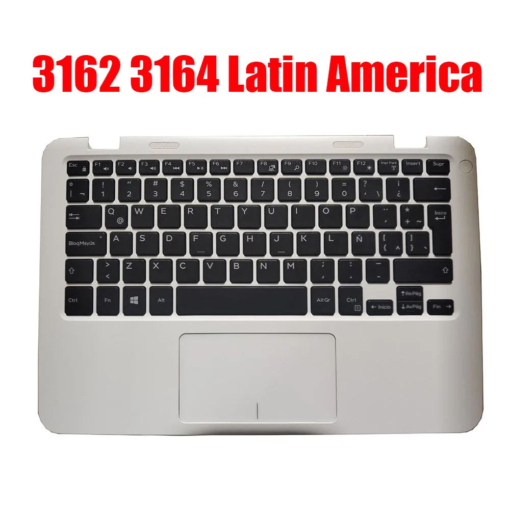 

Laptop Palmrest For DELL For Inspiron 11 3162 3164 0WF80V WF80V 0RV8J2 RV8J2 Latin America LA White With Keyboard With Touchpad