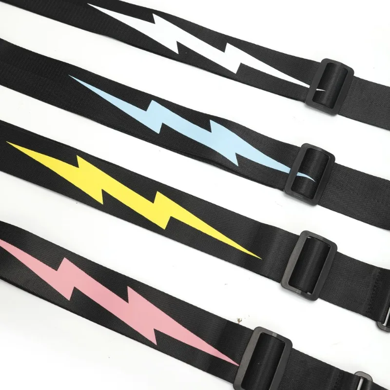 

P & P Guitar Strap, Premium Electric Guitar Strap, Leather Acoustic Guitar Strap, Lightning Instrument Strap