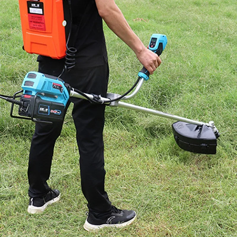 Electric Lawn Mower, Compact Home-Use Lithium-Ion Grass Trimmer, Rechargeable Garden and Forest Brush Cutter