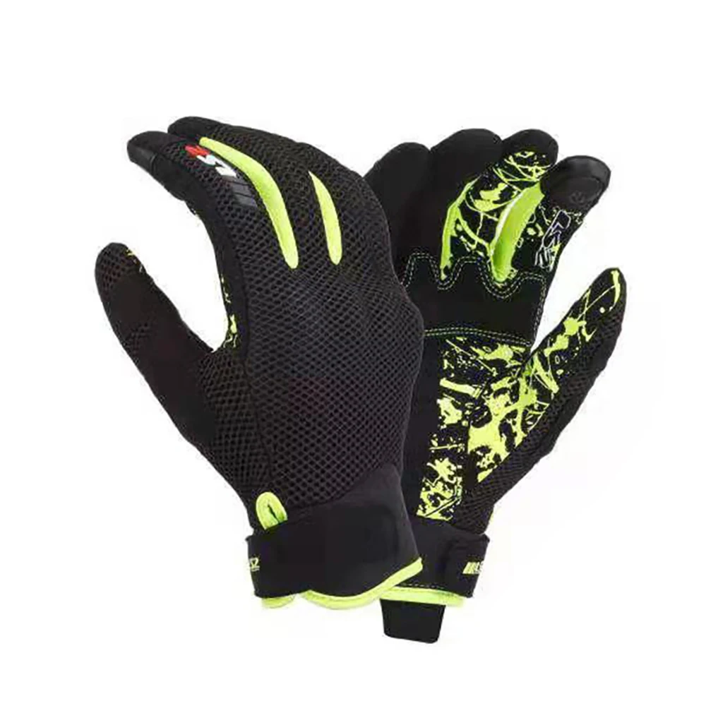 LS2 Original Motorcycle Gloves Summer Mesh Breathable Touch Screen Full Finger Motocross Riding Gloves Motorcycle Accessories