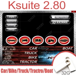 2024 горячая Распродажа Ksuite 2,80 ECU Programming для автомобиля грузовика мотоцикла Tractros Boat repair software Fix RSA Error for K E S V2 V5.017