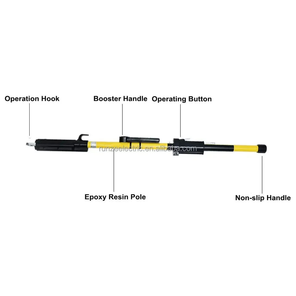Single-section and Multi-section Fiberglass Shotgun Hot Stick Operating Rods Clamp Stick