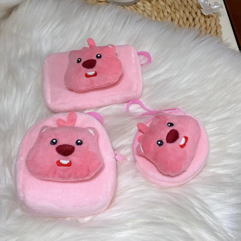 2024 New Loopy Cute Little Girl Heart Ruby Mini Coin Purse Pendant Cartoon Plush Headphones Storage Bag Ins Pendant Bag