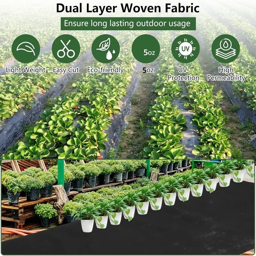 Pre-punched Holes Perforated Grass Proof Cloth Biodegradable Breathable Permeable Weed Proof Cloth Double Layer