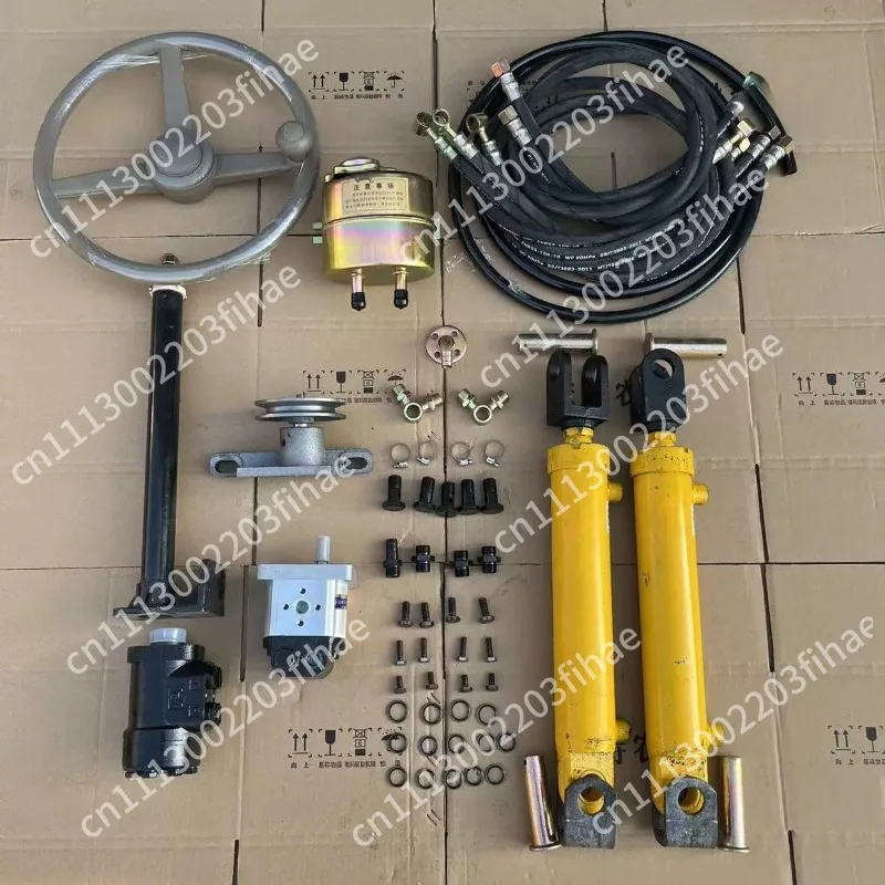 Hand-held, four-wheel tractor modified hydraulic direction set, power steering modified, agricultural machinery accessories