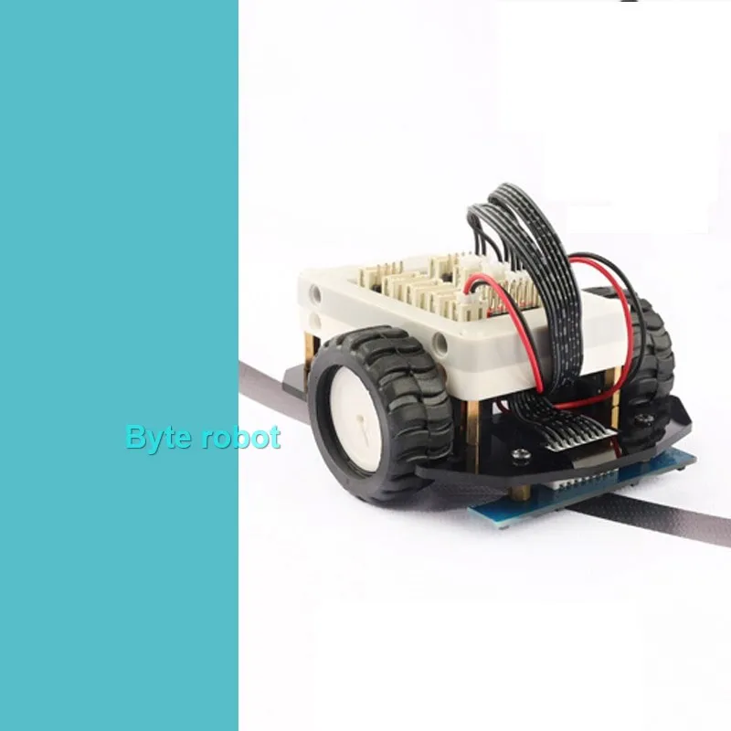 2WD Patrol Robot Car with Motor Obstacle Avoidance Trace Walking Maze for Arduino Robot DIY Kit for Mixly Programmable Robot Car