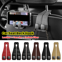 Car Seat Back Double Hook Customized Seat Back Hook Suede Hook Auto Vehicle Accessories Interior Car Tools Metal Storage Hook