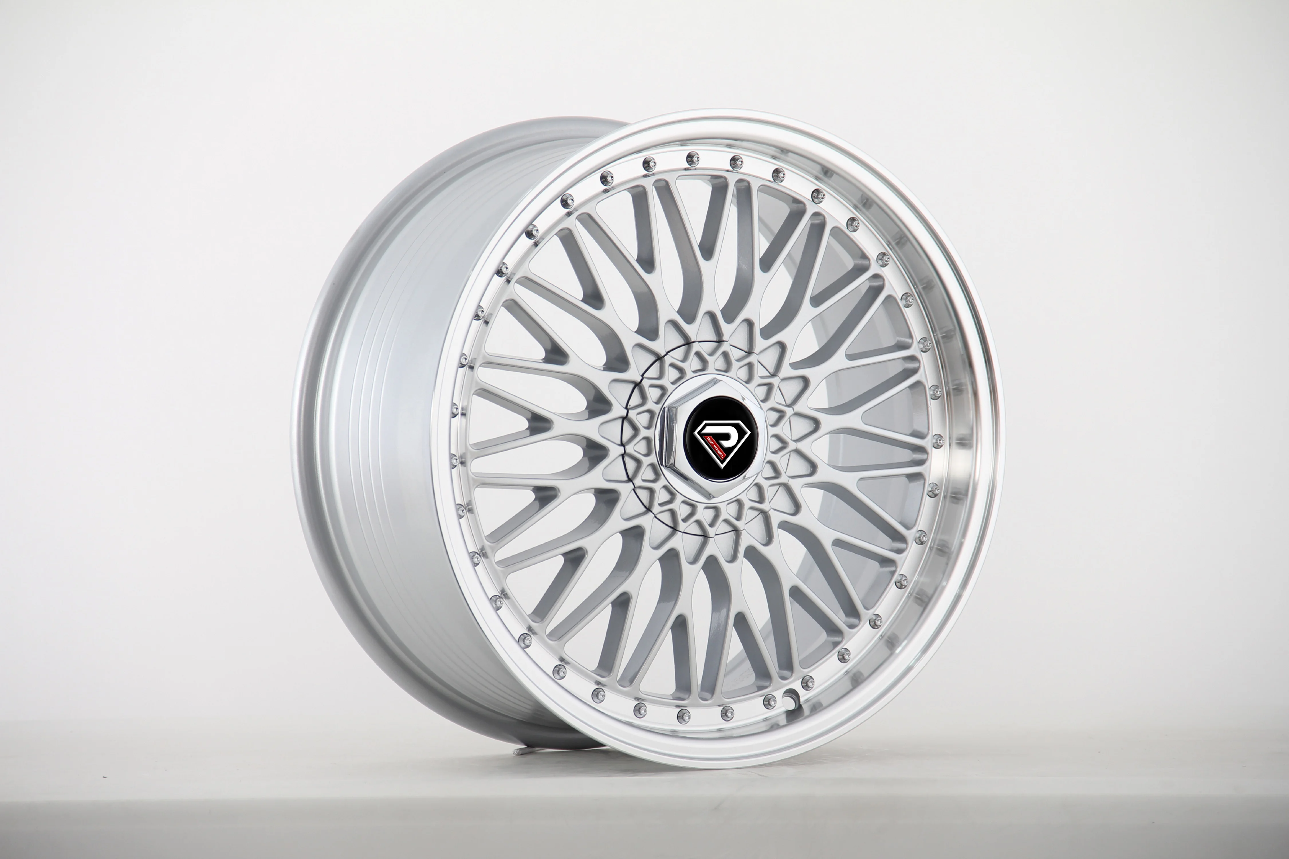 Silver d Lip Oldschool Alloy Wheels 17‑19 Inch 5x112 5x120 Retro Tuning Rims For Classic Passenger Car Replacement Parts