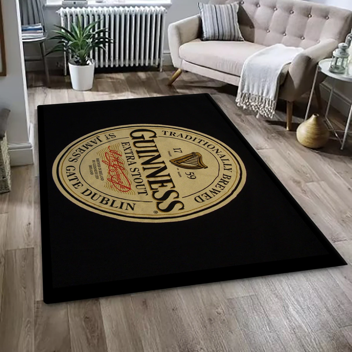 Vintage  bar glass Printed Carpet Non-slip Multi Function carpet Living Room Rug Entrance Floor mat Home Kitchen Hallway Decor