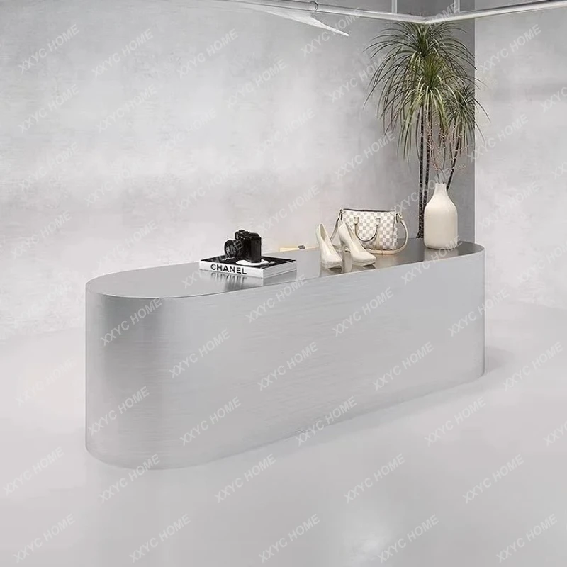 Clothing store  flowing water platform stainless steel  product  stand model display cabinet