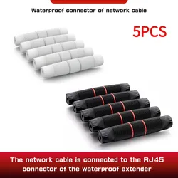 5PCS RJ45 Docking Connector Ethernet Network Straight-through Waterproof IP67 Header Outdoor Broadband Network Cable Extender