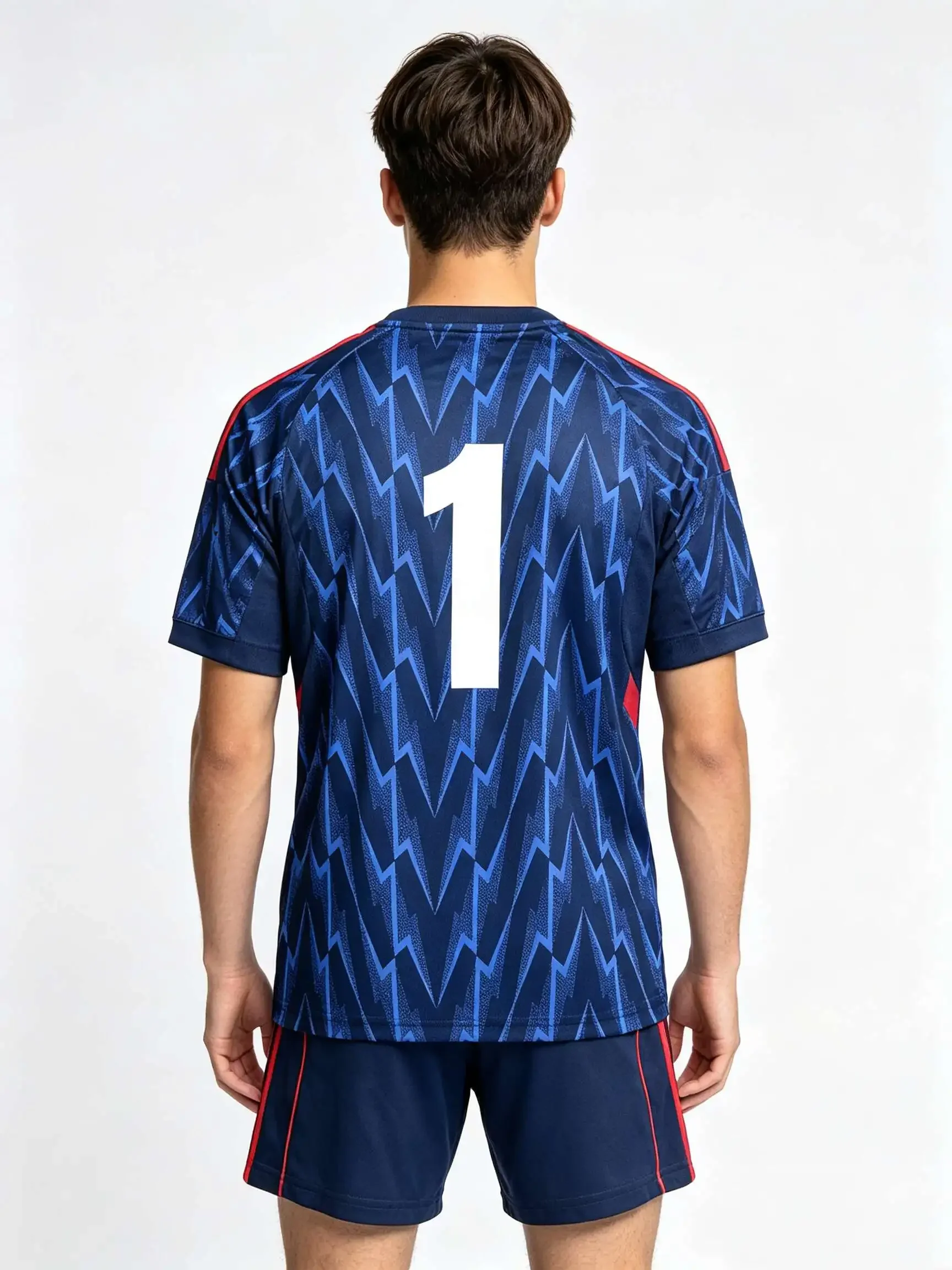 26/27 Unisex Blank Soccer 2‑Piece Set, Kids Adults Parent‑Child Kit, Custom No.1 7 8 9 10 for School Outdoor Team Sports red 10