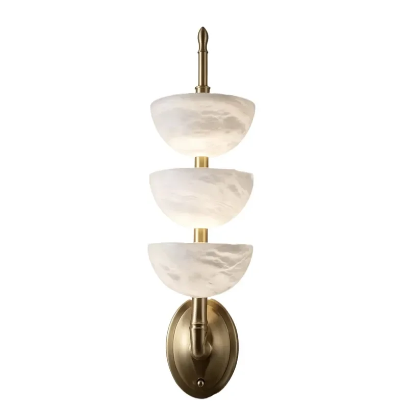 Designer Art Spanish Natural Marble Wall Lamp for Living Room Stairs Bedroom Bedside High PC Console Game Area Special