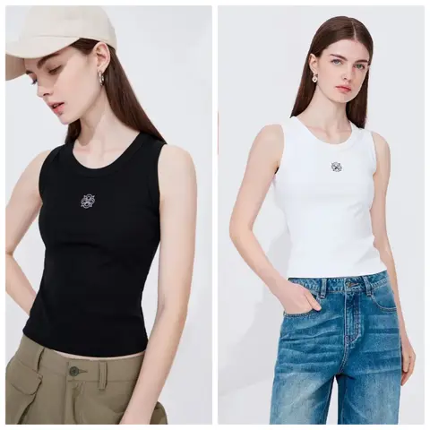 2025 여름 새 코튼 탱크 탑 여성의 고품질 인쇄 기질 다목적 캐주얼 트렌디 탱크 탑 슬림 피트 2025 여름 새 코튼 탱크 탑 여성의 고품질 인쇄 기질 다목적 캐주얼 트렌디 탱크 탑 슬림 피트