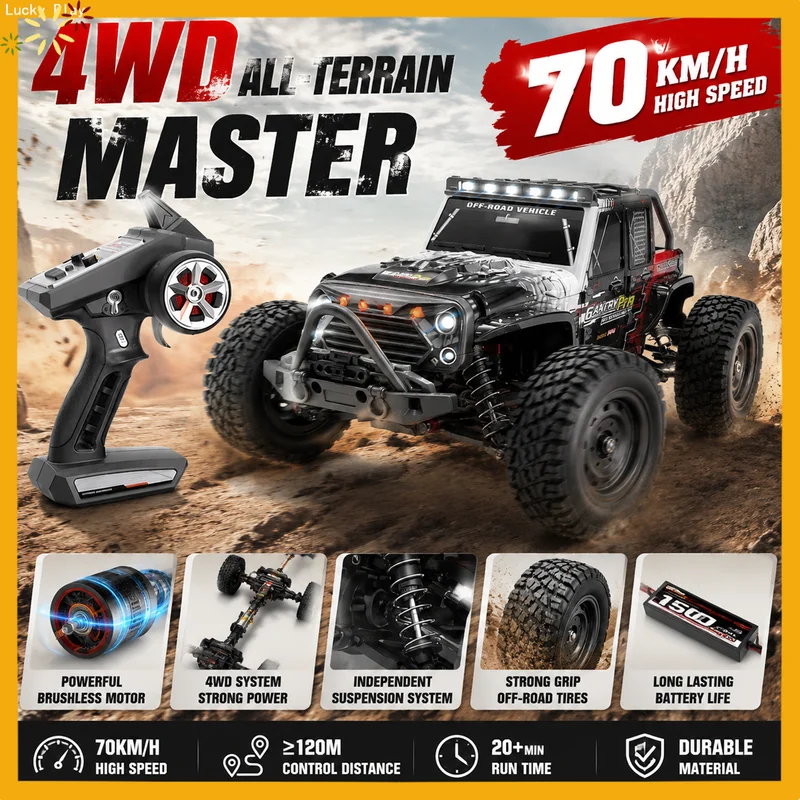 Brushless RC Remote Control Car High‑Speed 4WD Off‑Road Truck Adult Drift Racing Competitive Climbing Vehicle Toy Car for Boys