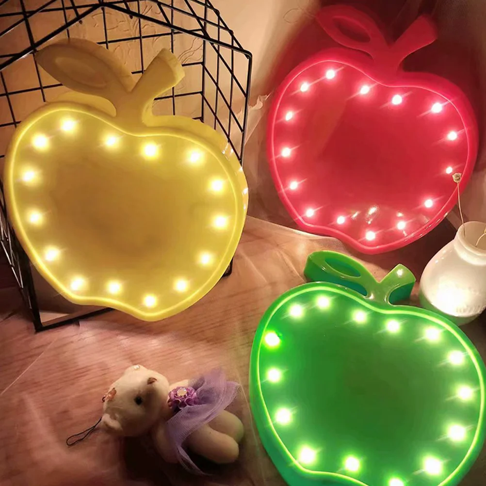 

Fruit Design LED Lamp Bedside Light Apple Shape Night Light for Room Study Unique Home Decor Powered Lights